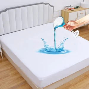 Microfiber Waterproof Organic Custom Mattress Protector Knitted Anti-Bed Bug Encasement Hypoallergenic Washable Cover