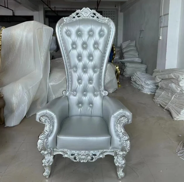 Hot Selling Wholesale Cheap Wooden High Back Chair Throne Chairs For