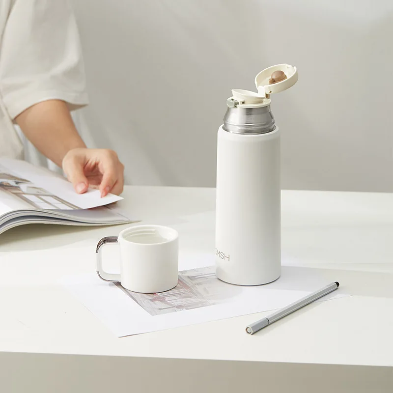 Fashion 304 Stainless Steel Thermos With Lid 18oz Large Capacity Portable Thermos Bottle Gift