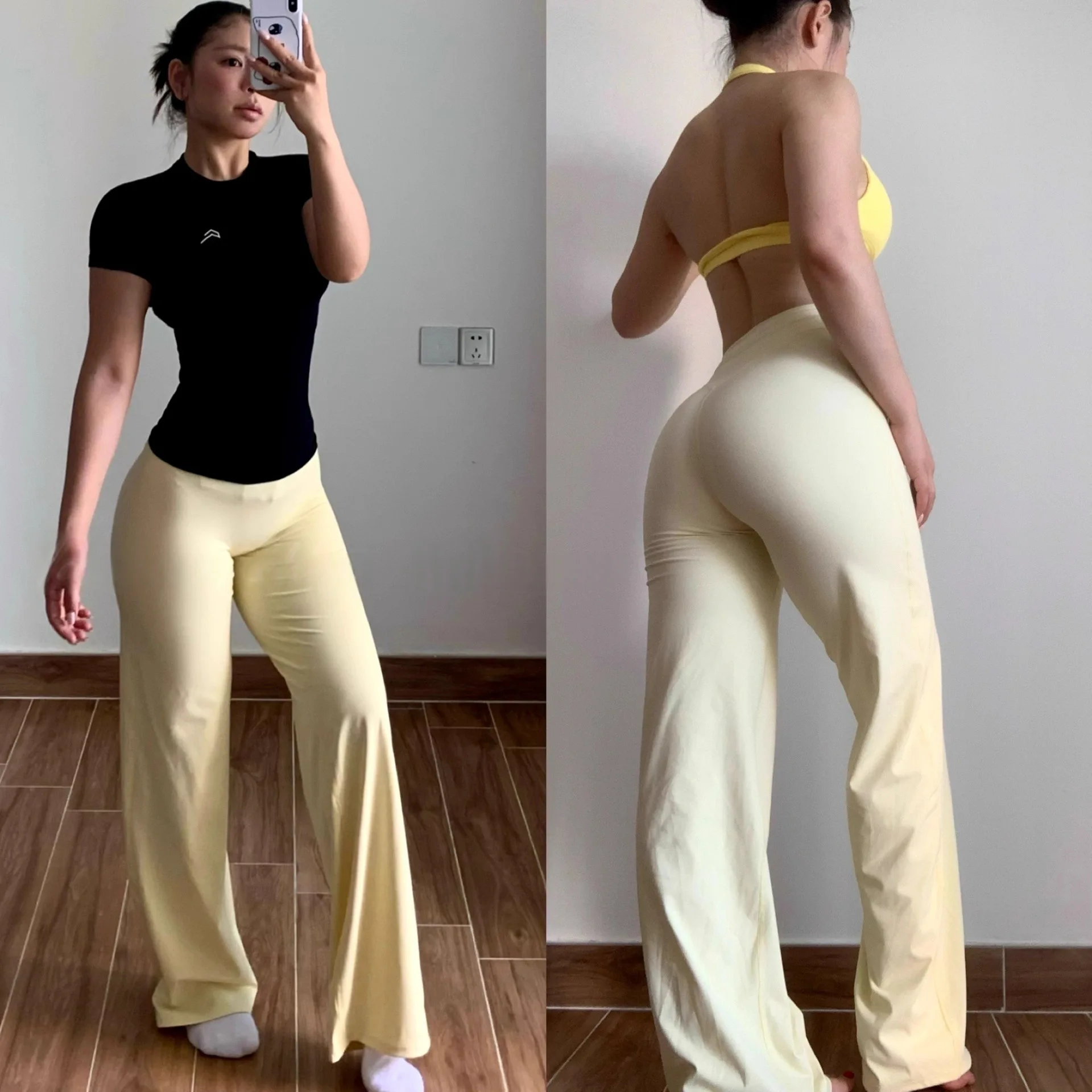 MCDUII Style Nude-Feel High-Waisted Butt-Lifting Yoga Pants Pilates Wide-Leg Straight-Le preview