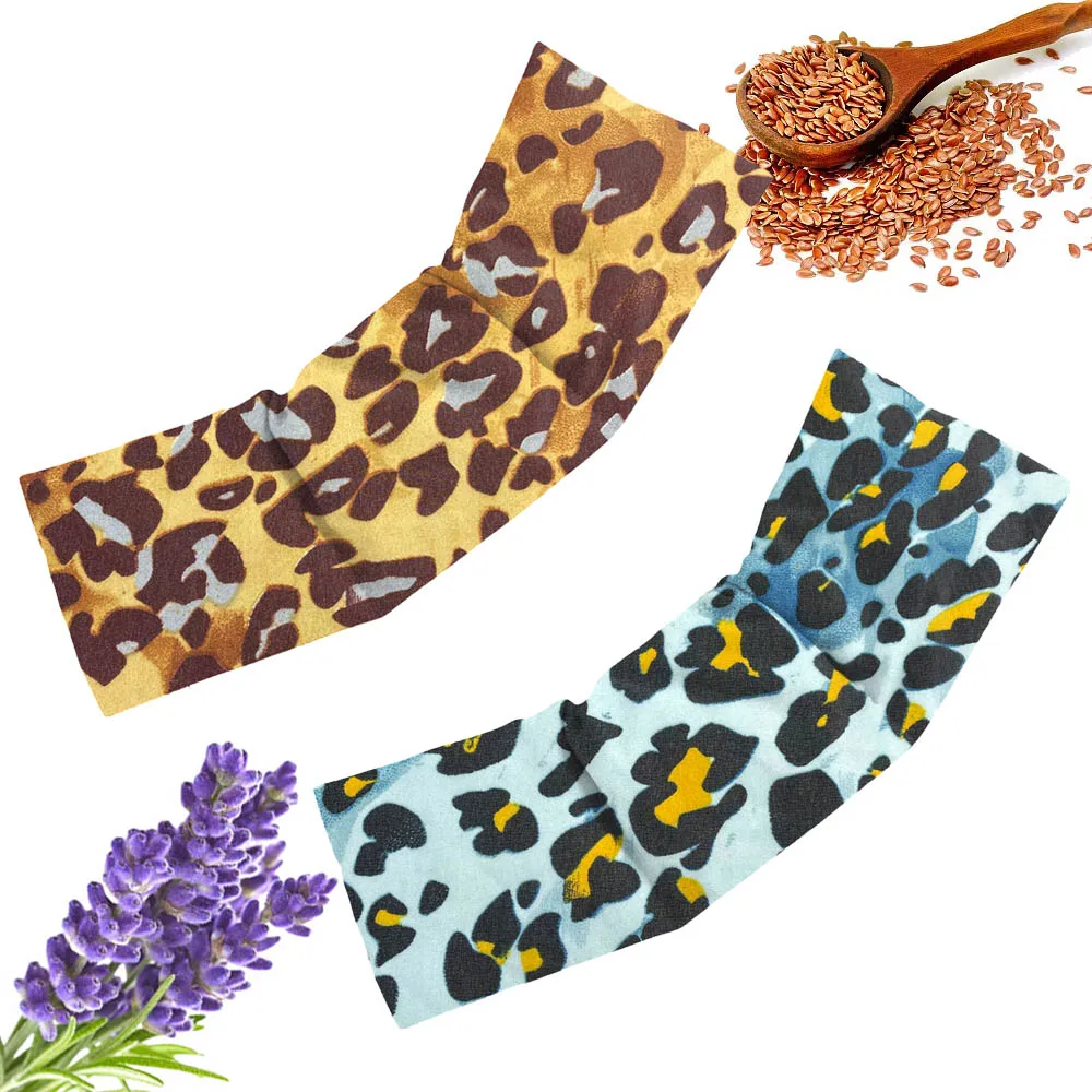 custom print microwave heating pillow body comfort moist heat pack flexible flaxseed heating pad with stone for pain relief