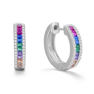 Poliva 925 Sterling Silver Earring 18K Gold Plated Luxury Fine Jewelry with Zircon Trendy Piercing Style for Weddings