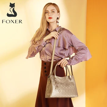 Foxer Women's Luxury Split Leather Wallet