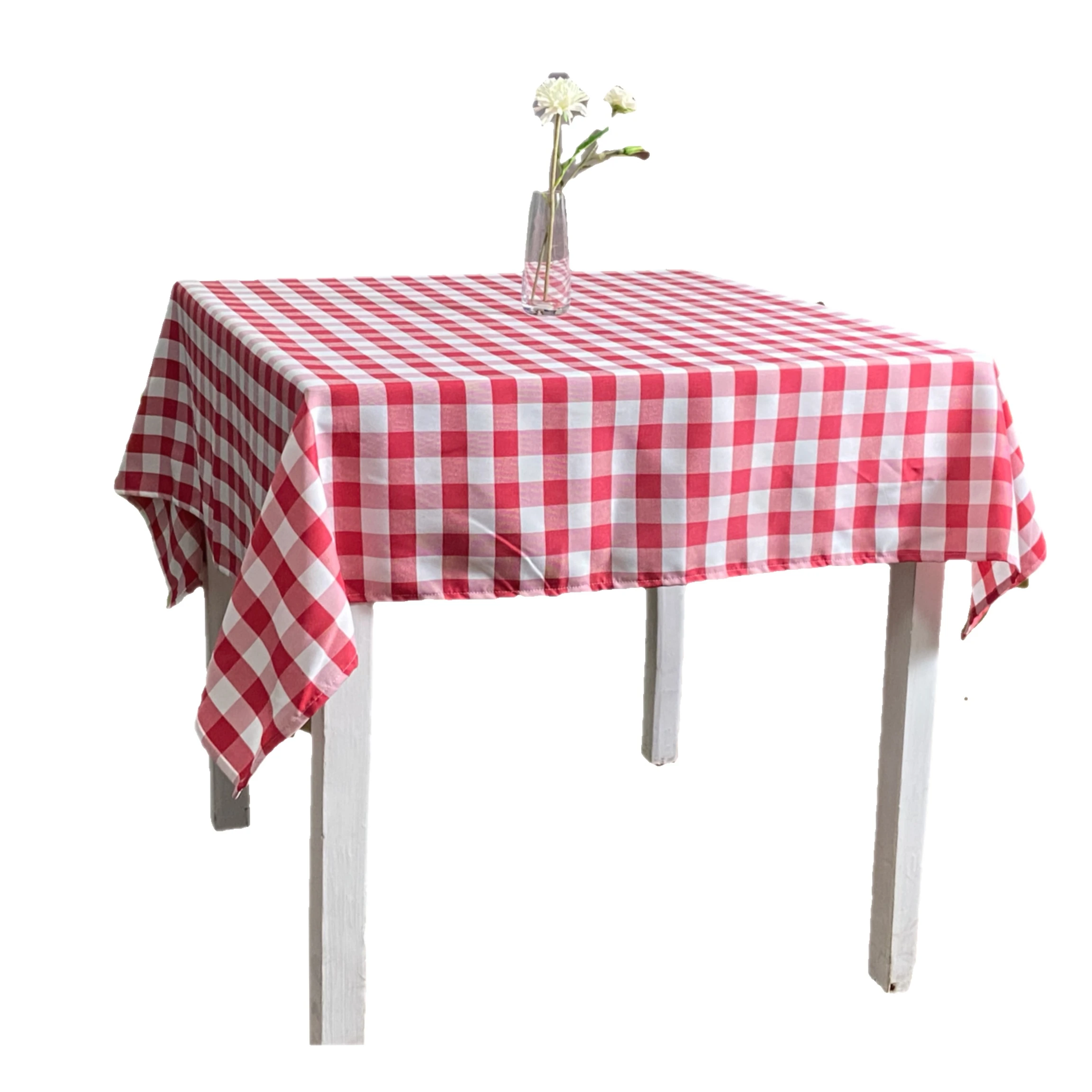 Polyester Rectangle Square Round Checkered Pastoral Picnic Tablecloth For Dining Room Kitchen Buy Checkered Table Cloth