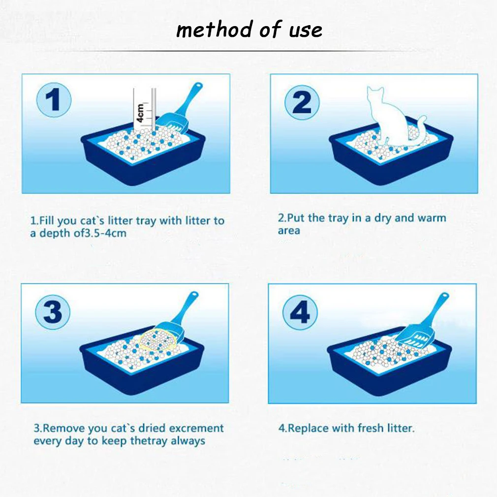 Factory Wholesale Cat Litter Silica Gel Crystal Color Silicone Gel Cat