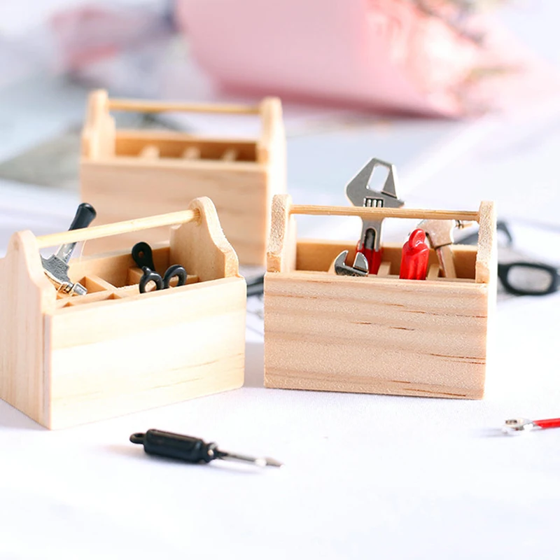 Миниатюрные наборы для ремонта кукольного домика 6 шт. аксессуары миниатюрный молоток гаечный ключ украшение