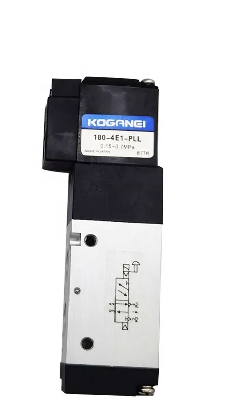 Original Koganei 2-Way Solenoid Valve 180-4E1-PLL, AC/DC 24V