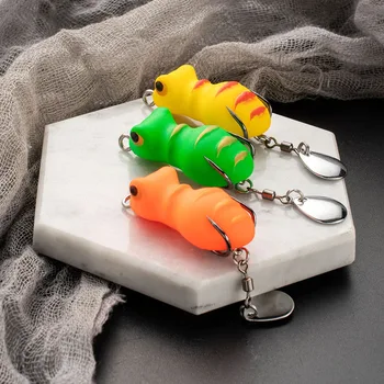 Cheery Hot Sales 3.5cm 5.2g Mini Frog Bait Rabbit Frog Double Hook Floating Lures Thunder Frog Soft Bait Soft Fishing Lure – Soft Lure – view 3