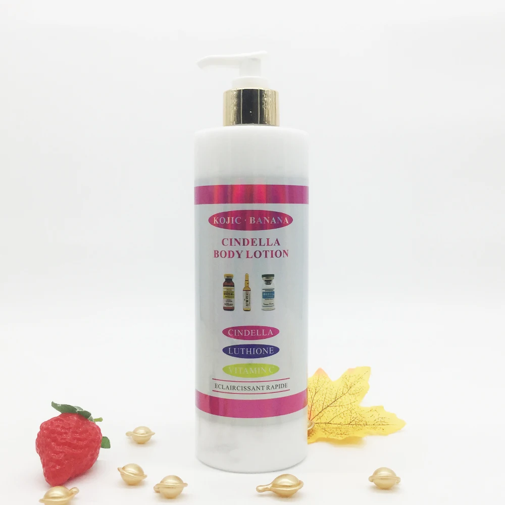 OEM Private Label Fast Action Body Lotion  Whitening and Anti Aging Body Cream Strong Bleaching Lotion for Black Skin 500ml