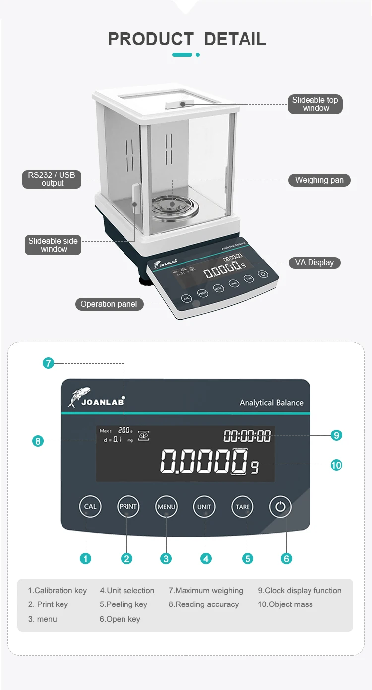 Joanlab Digital Precision Balance Scale, 3000g Capacity and 0.01g Accuracy