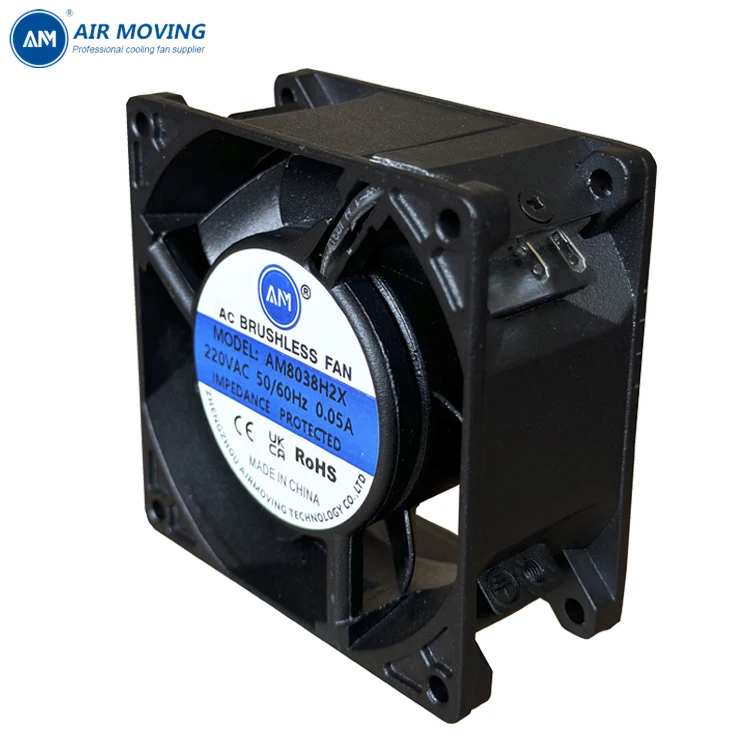 All Metal Axial Fan, AM8038H2X, 220-240V, 110V-115V, 80mm - detail 8