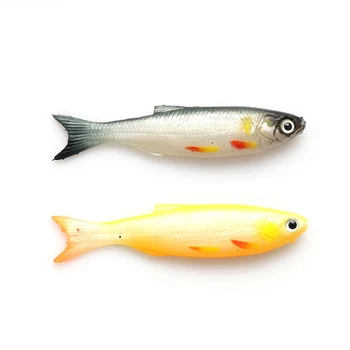 Cheery 9cm 7g 3D Eyes Tuna Trolling Lure Soft Plastic Silicone PVC Bait for Ocean Boat Fishing Snapper Bass Trout Wholesale – Soft Lure – view 5