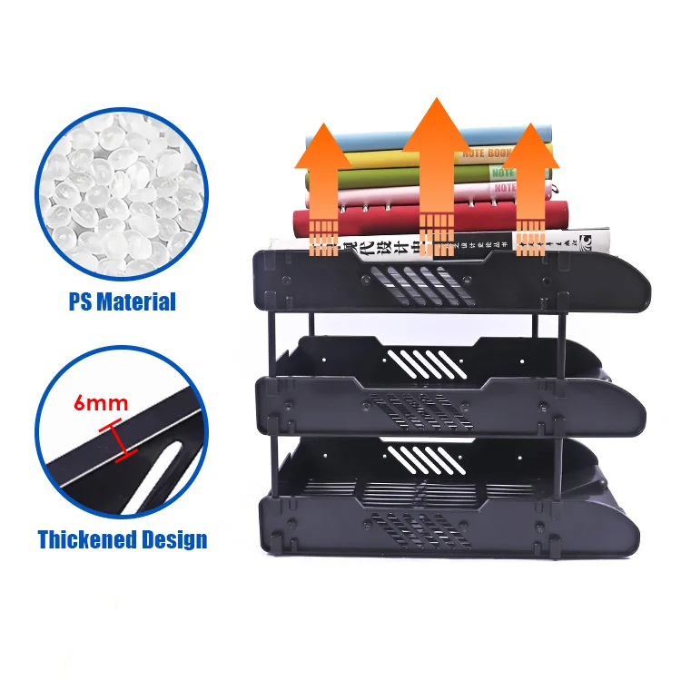 Performore 3-Tier Stackable Paper Tray Organizer For Desk