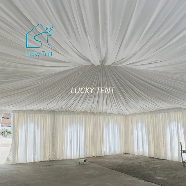 Beautiful Pagoda Tent with Lining and Curtains Decoration Luxury Marquee Pagoda for Events Rental Exhibition