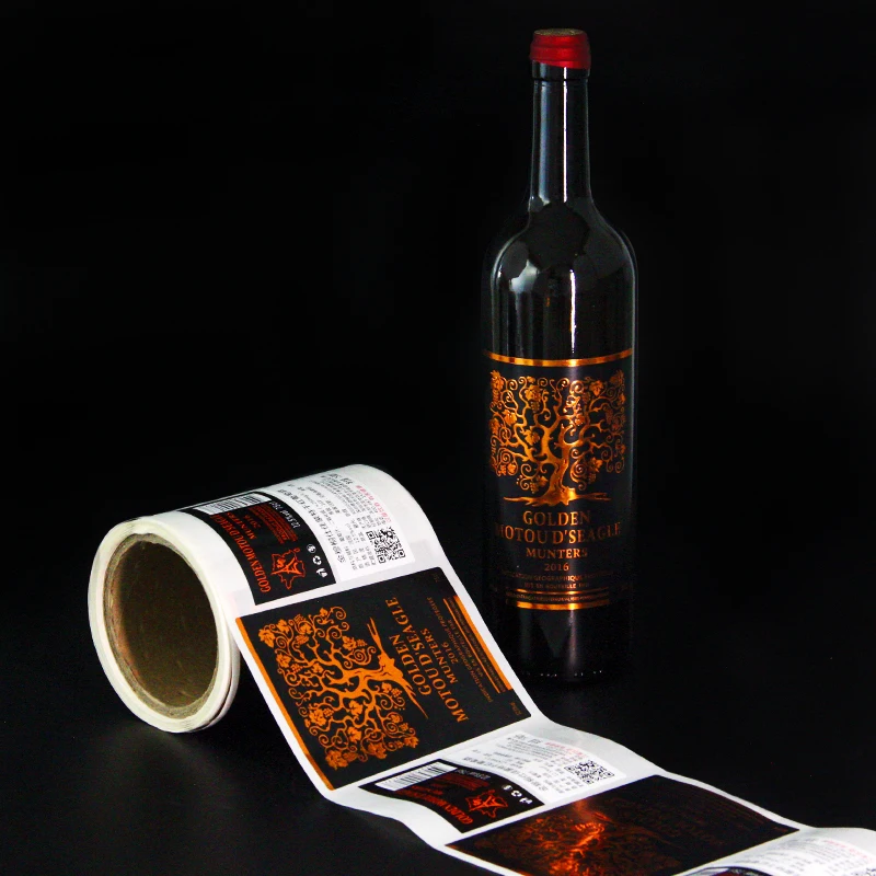 Custom Printing Luxury Texture Private Packaging Wine Label Waterproof Embossed Red Wine Labels for Bottles