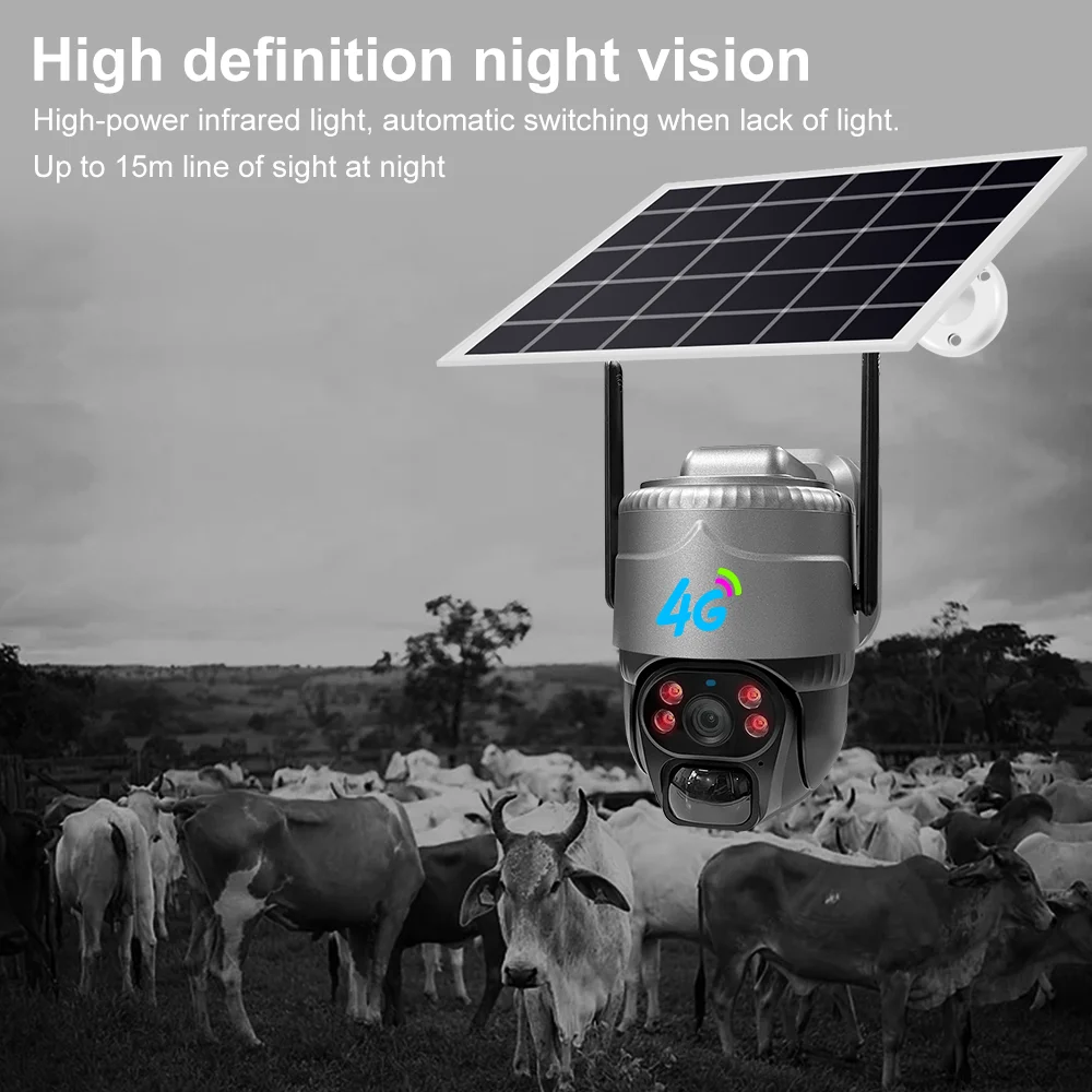Network Camera Security Camera Smart Solar Power Energy Saving Led Street Light Outdoor Solar Light With CCTV Camera 4g