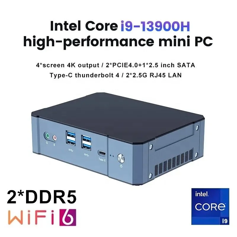 Mini PC Gaming 13Th Gen Intel I9 13900H 14 Cores 5.0GHz Windows11