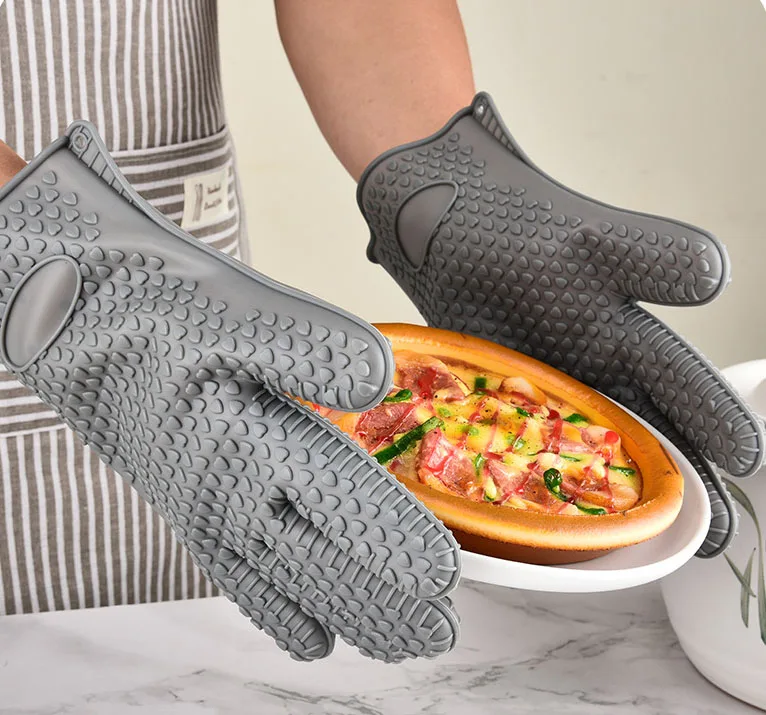 USSE Oven BBQ Gloves CE Certified Non-Slip Heat Resistant (-40C 230C) Eco-Friendly Dishwasher Safe Silicone Modern Design manufacture