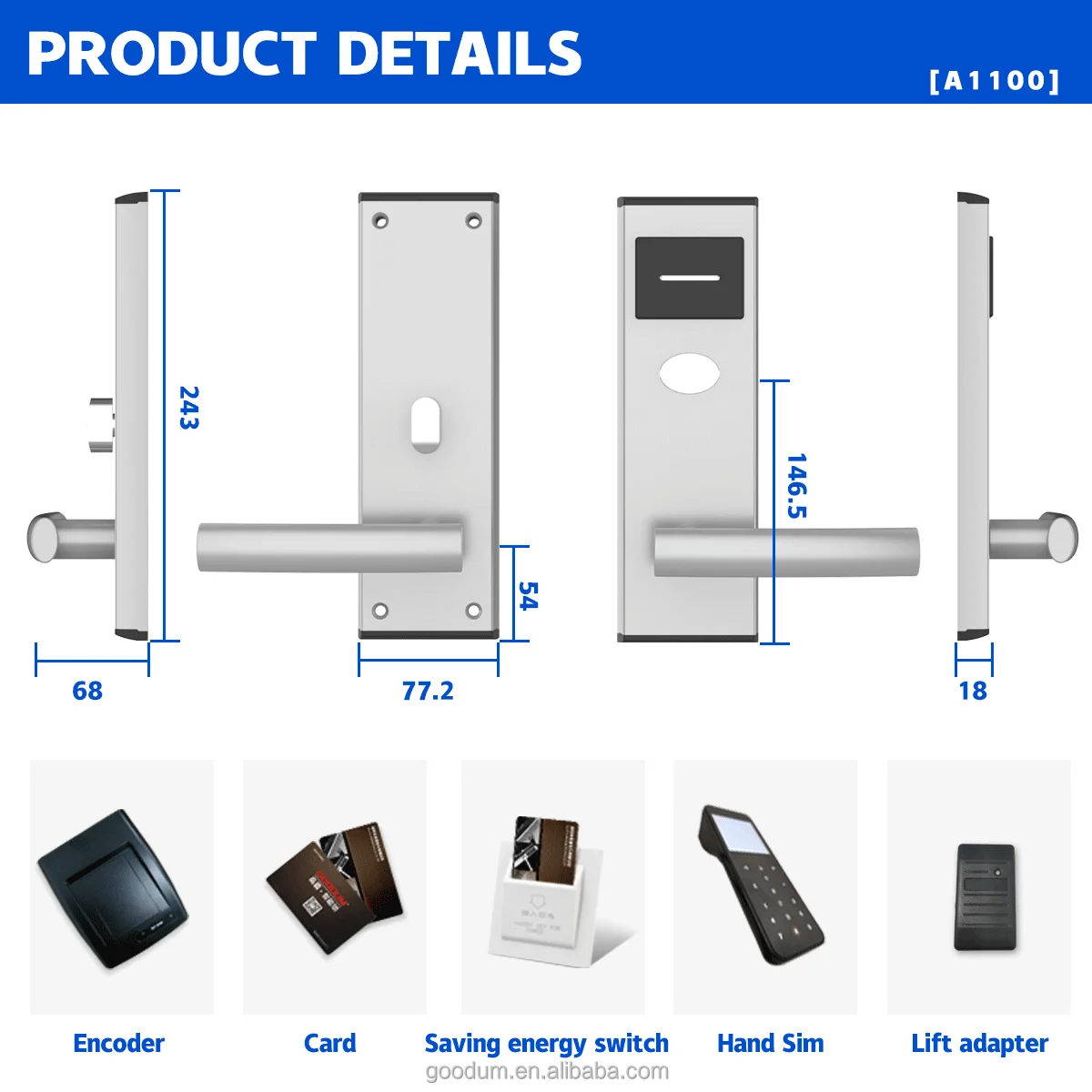 GOODUM Hotel Door Locks - Secure, Modern, and Customizable