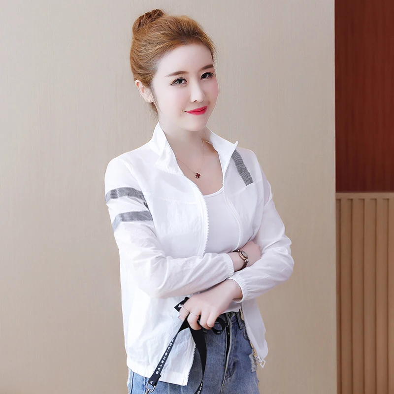2023 Tong Rui Summer Sun-proof Women's Coat With Zipper Korean Style Long Sleeve Women's Coats Clothing