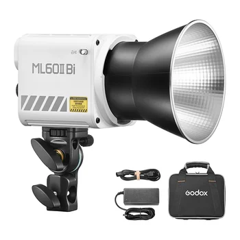 GODOX ML60IIBi Wireless System Support APP Control Video Light Bi-Color Photography Light with Reflector for Photography