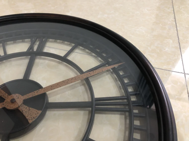 Various Durable Using Big Retro Sided Black Copper Wall Decorative Clock