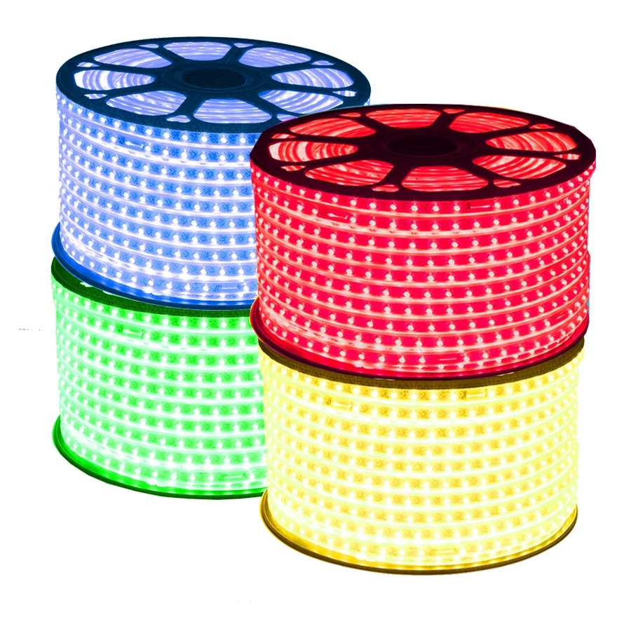 Уличная подводная Светодиодная лента IP68, 24 В, 220 В, 230 В, 5050 rgb