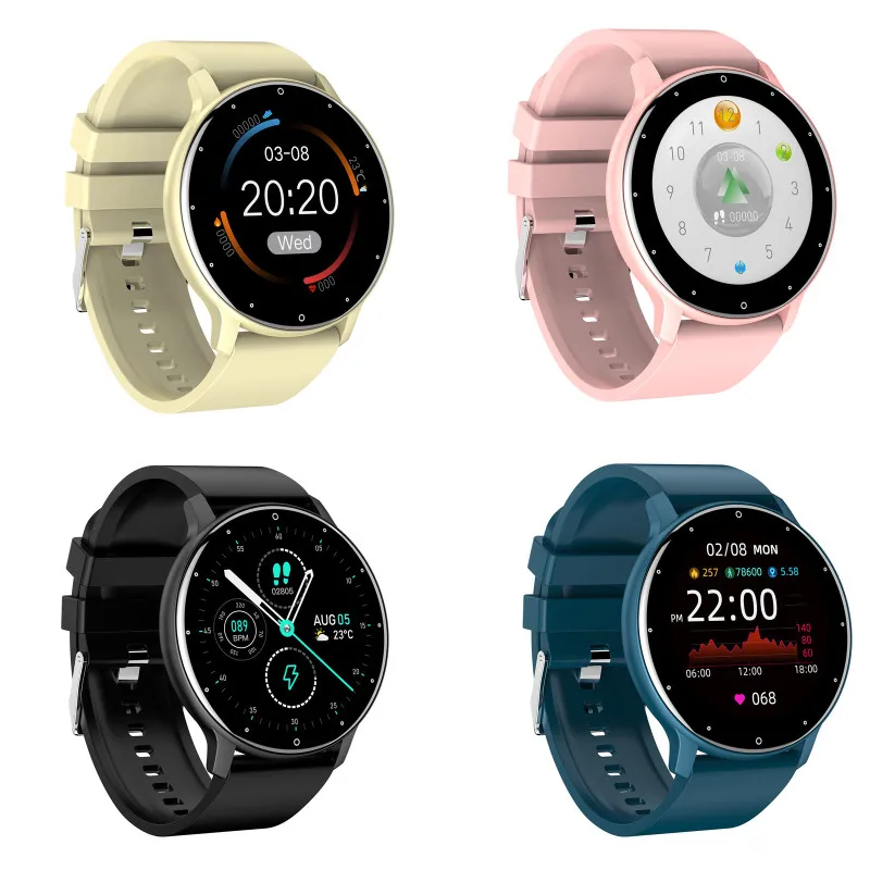 
Новые поступления CE ROHS Смарт-часы с красочными циферблатами Смарт-часы круглые IP67 водонепроницаемые Смарт-часы ZL02 