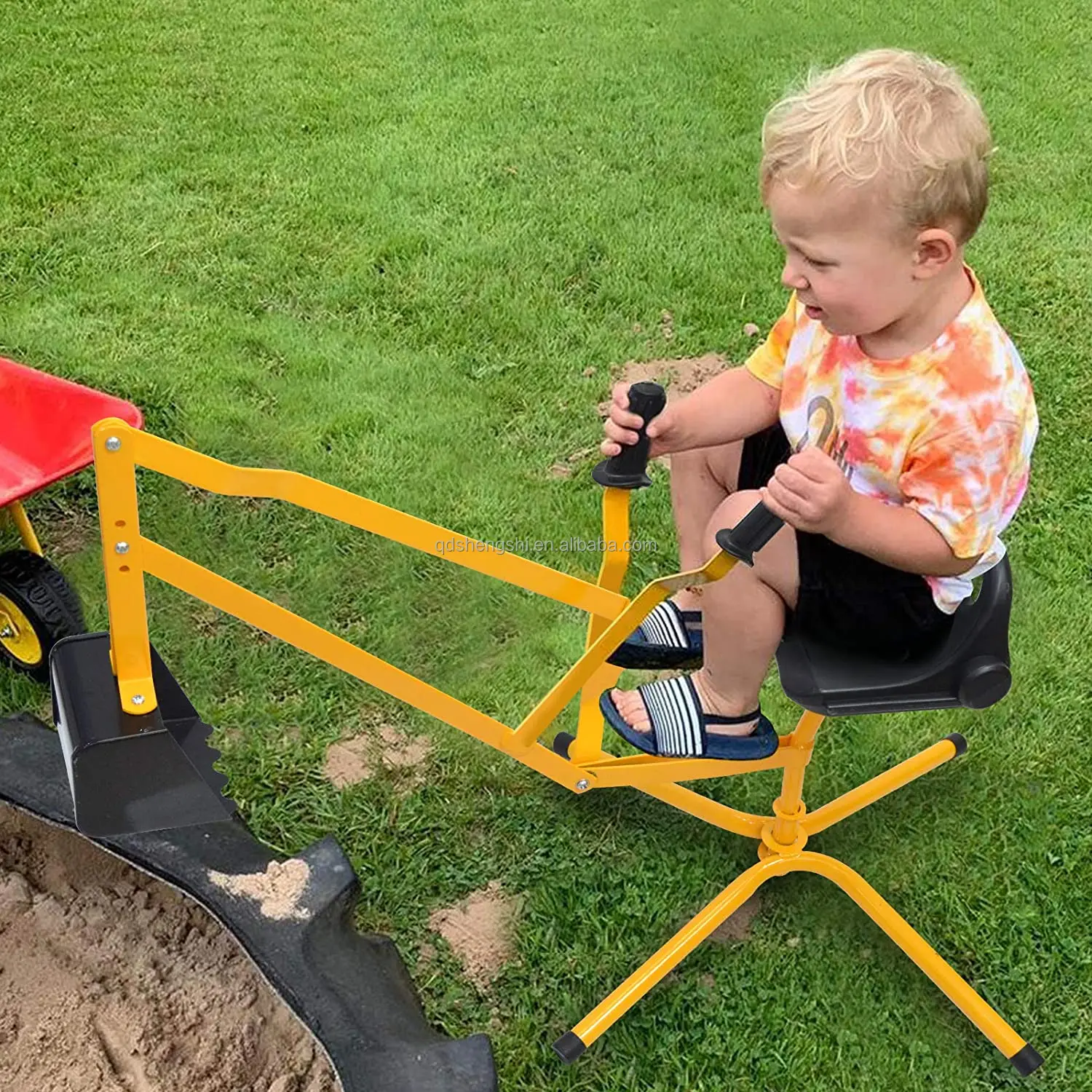 sandpit sit on digger