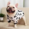 flannel black and white cow bottle-french bulldog style