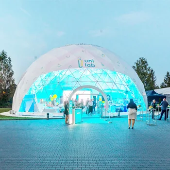 Rainproof Custom Logo Large Dome Tents for Events Outdoor Geodesic Domes Tent Trade Show Igloo Tent with Steel Pipe