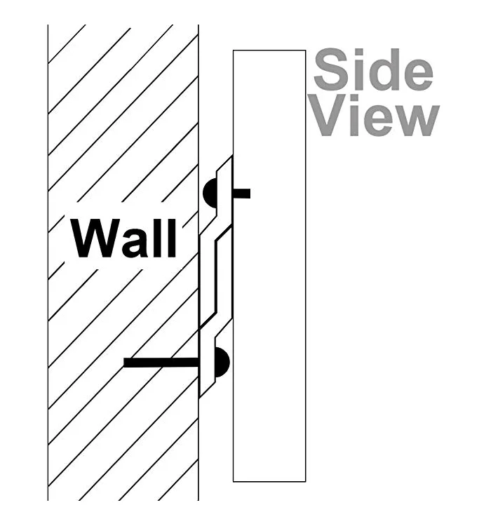 2 Z-Clips Bilderaufhänger, 45,7 Cm, Aus Aluminium – Unsichtbare Halterung Für Spiegel, Bilder, Whiteboards Bis 40,8 Kg