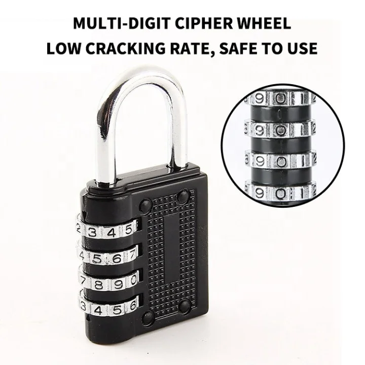 4 Digit Travel Combination Lock Padlocks 4 Digit Outdoor Waterproof Safety Padlock