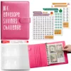 Boucle magnétique A5 avec personnages sur la couverture-haute match-rose rouge