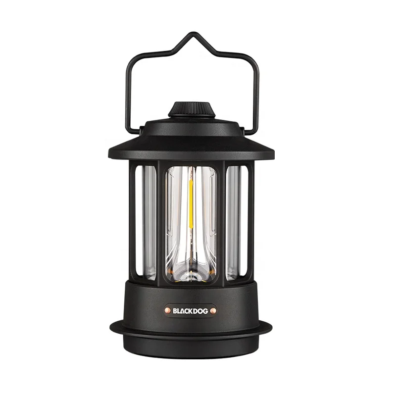 Blackdog outdoor camping essentials bærbar Atmosphere lampe genopladelig Justerbar lyskilde retro LED lanterne