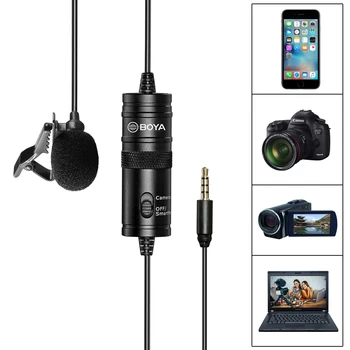 BOYA BY-M1 BY-M1 PRO BY-M1DM Professional Wired Lavalier  Stereo Condenser Microphone for Nikon Canon Wireless Microphone detail image