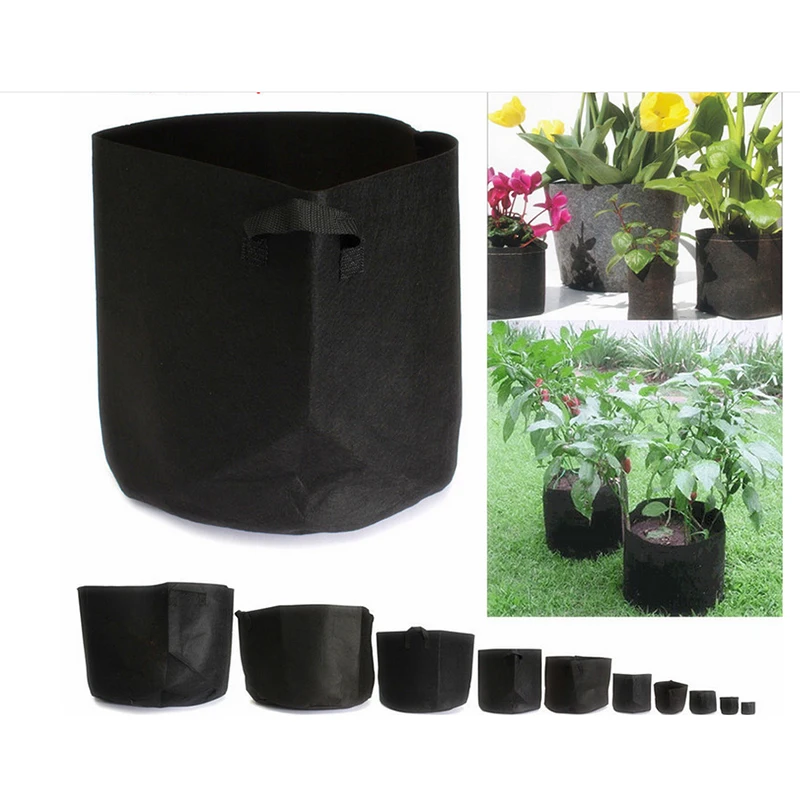 5-Pack 1 Gallon Grow Bags Heavy Duty Thickened Nonwoven Fabric Pots with Handles