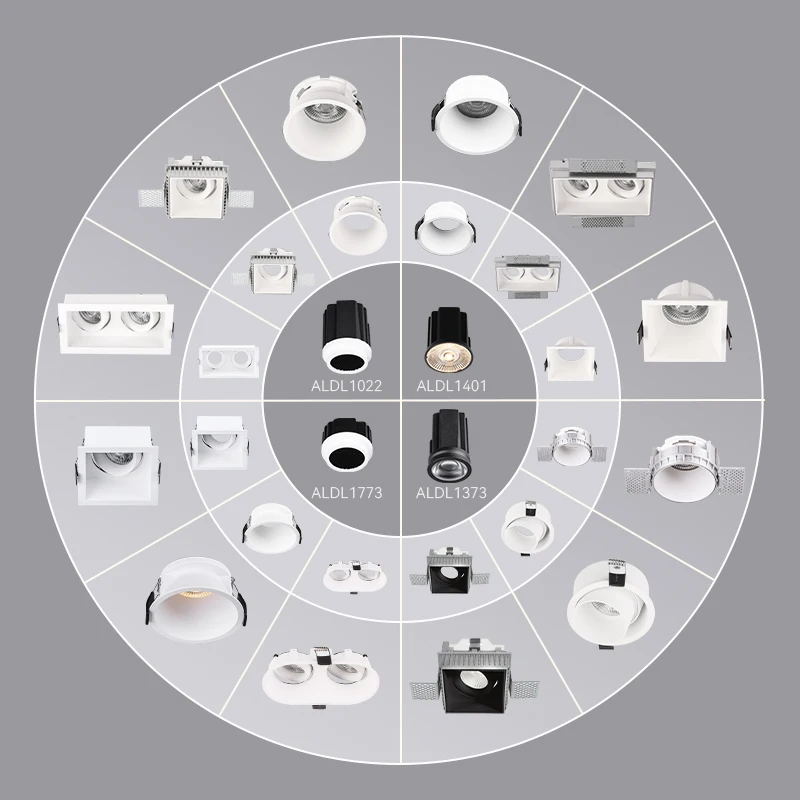 Alpha Fixed Adjustable Mr16 Cob Led Module for Downlight Replacement Gu10 Housing Body Ip44
