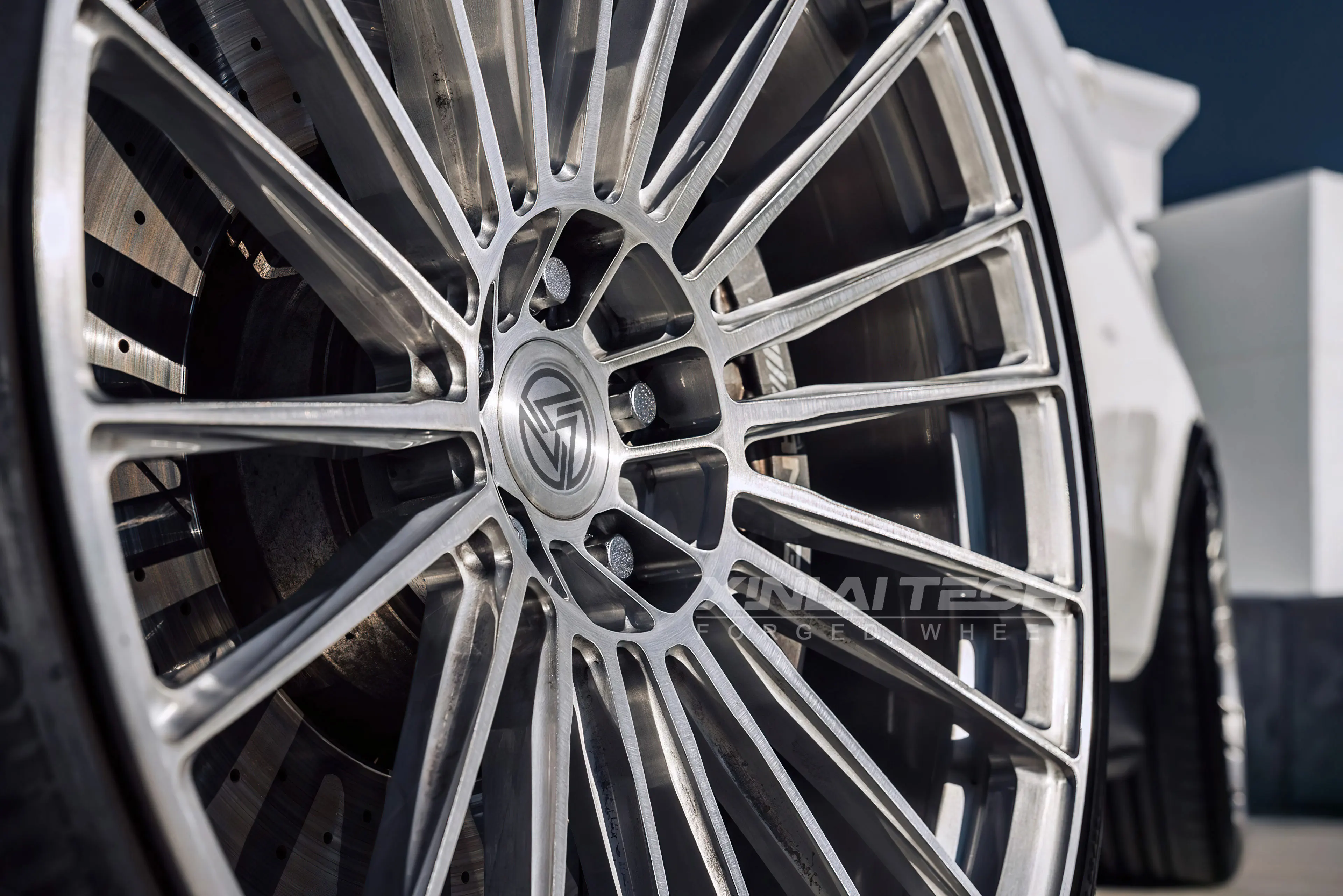 XL 1-piece Custom Forged Wheel Muti-spoke Silver Brushed Deep Concave Wheels 5x112 5x114.3 5x120 5x127 Rims for Off-road Suv Car - Image 4