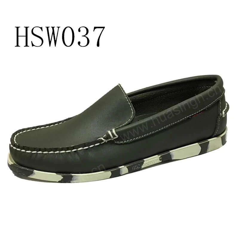 ZYF,Leisure Travel Pull on Style Low MOQ Green Boat Shoes Neighborhood Stroll Blend Style and Practicality Penny Shoes HSW037
