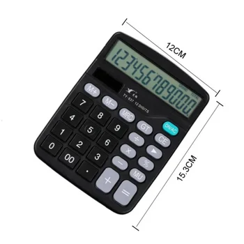 Cheap factory price 837 dual powered 12 digits business office financial desktop electronic calculator with custom logo