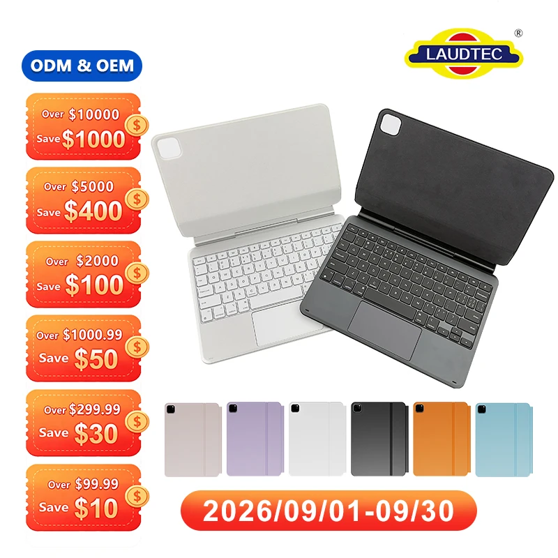 Venta al por mayor: Teclado magnético inalámbrico con retroiluminación RGB y trackpad para iPad Air de 11