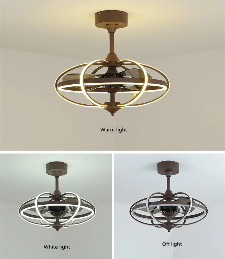 Fan Light Modern Ultra-thin Fan Light with remote control Bedroom Dining Room Led Ceiling Fan Light