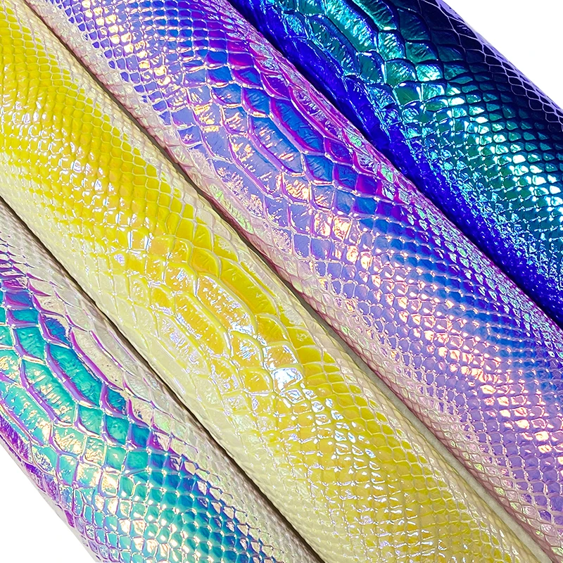 Holographic Iridescent Faux Leather Sheets Bag Material PU Fabrics for  Sewing DIY Making Shoe Upper/Clothing/Handcraft 1.37*3m