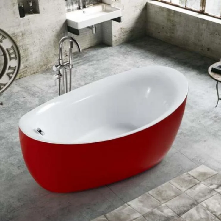 Hot Sell Europe Artificial Solid Surface Stone Bath Tub Bathroom Freestanding Bathtub for Hotel Project