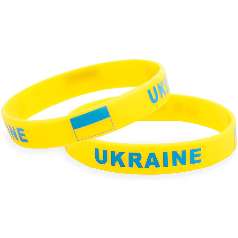 Ukraine Bracelet Support Ukraine Flag Bracelets Ukraine Bracelet Silicone Wristband Ukrainian Gifts for Unisex 
