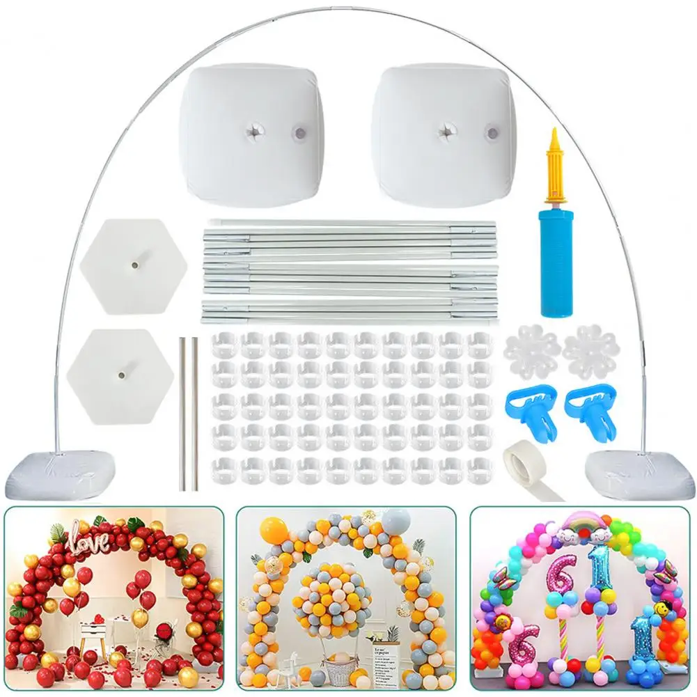 Arch Shape 1 Set Decorative Arch Shape Balloon Stand Set Garland Balloon Stand Water Fillable Base for Birthday
