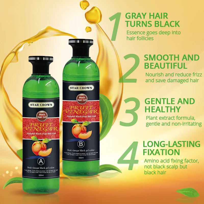 JOYNNA фруктовый уксус краска черное масло натуральный цвет фруктов винигер гель для окрашивания волос