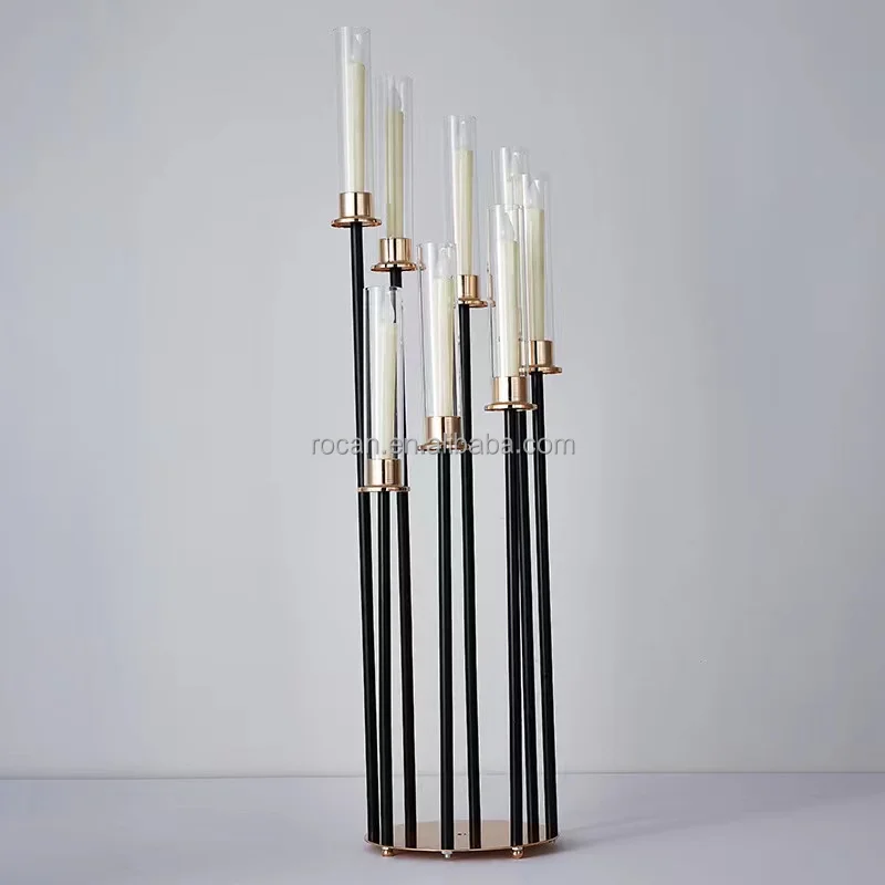 Hotel Wedding Event Candlesticks Candles 5 Heads Acrylic Candle Holder
