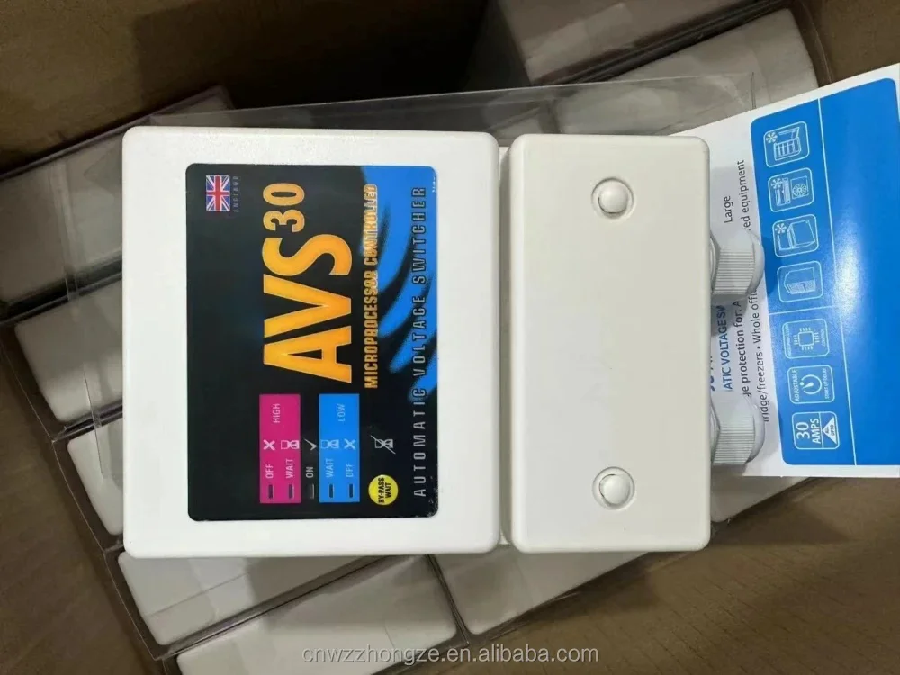 AVS 30A Automatic Voltage Switch Stabilizer Regulator, High Power Air Conditioning Surge Voltage Protector